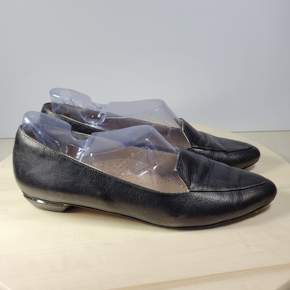 Vaneli Bronze Leather Loafer Flats Women's Size 8 - Picture 1 of 13